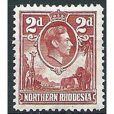 Northern Rhodesia 1941 SG32 2d Carmine-Red Mounted Mint ....