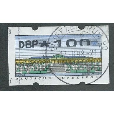GER 100pf 'DEUTSCHE BUNDESPOST' MACHINE LABEL (EBID43-284)
