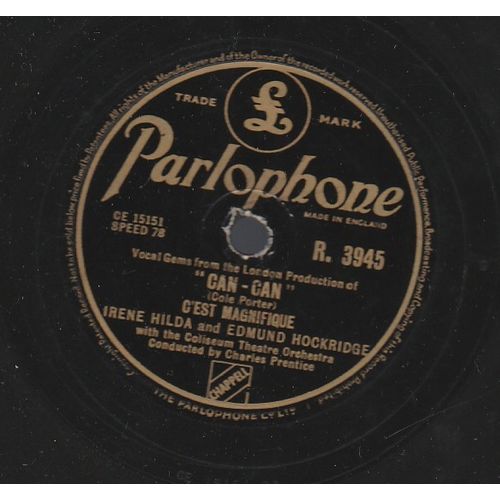 Can Can & I Love Paris 1954 Irene Hilde on Parlophone label