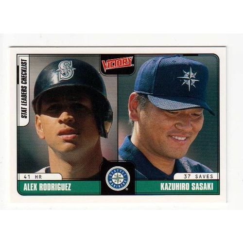 2001 Upper Deck Victory Alex Rodriguez – Kazuhiro Sasaki card #109 –Checklist