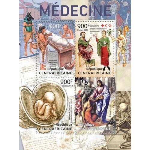 CENTRAL AFRICA 2013 SHEET MNH MEDICINE MEDECINE MEDIZIN MEDICINA