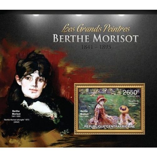 CENTRAL AFRICA 2013 SHEET MNH BERTHE MORISOT ART PAINTINGS ARTE PINTURA 1A