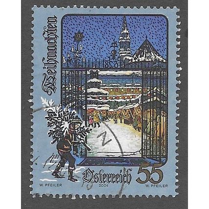 AUT 2004 55c ' CHRISTMAS' FINE USED (EBID73-208)