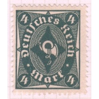 Germany 1922 - 4m green & light green - Posthorn - unused