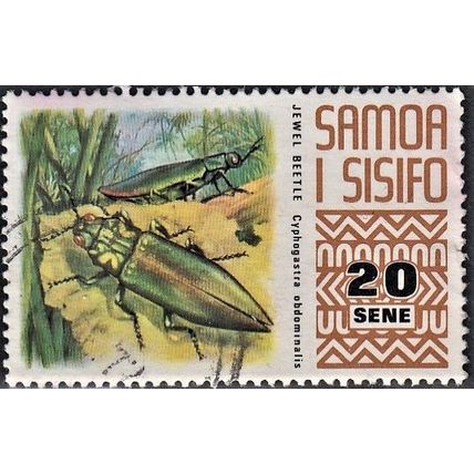 SAMOA, 1972 20s Jewel Beetle, SG 397 (Scott #376), used