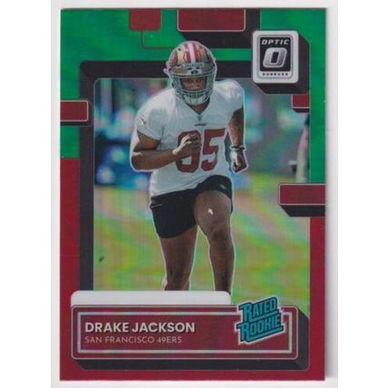 2022 Donruss Optic Holiday Rated Rookie Preview Red Green Drake Jackson