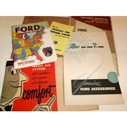 1952 Ford Passenger Car Owner's Manual And Other Dealership Brochures