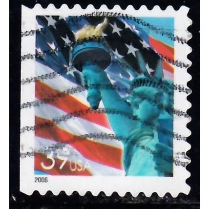 USA, 2006 39c Flag and Lady Liberty, SG ? (Scott #3985), used.