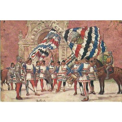 Art ISTRICI Contrade di Siena Postcard (Istituto Italiano)