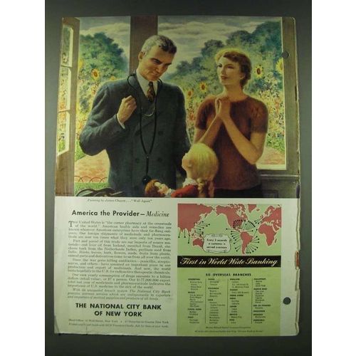 1948 National City Bank of New York Ad - America the provider - medicine