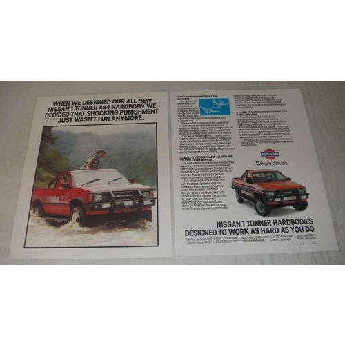 1989 Nissan 1 Tonner 4x4 Hardbody Pickup Truck Ad - When we designed