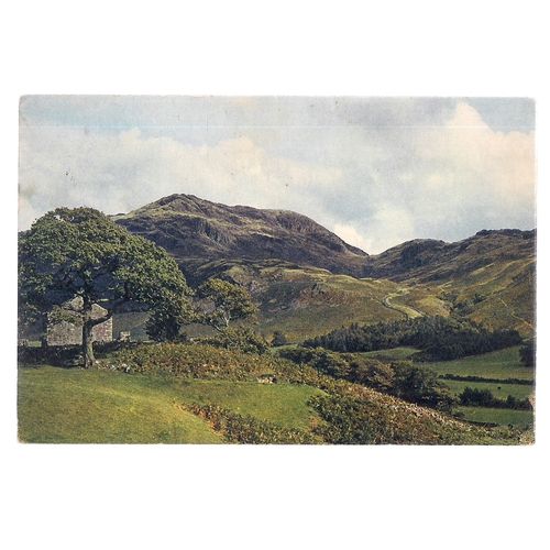 ESKDALE TO HARDKNOTT PASS, CUMBERLAND . used vintage postcard. 1966 POSTMARK =