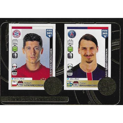 Panini's FIFA 365 2017 Stickers: No.11 - Lewandowski & Ibrahimović