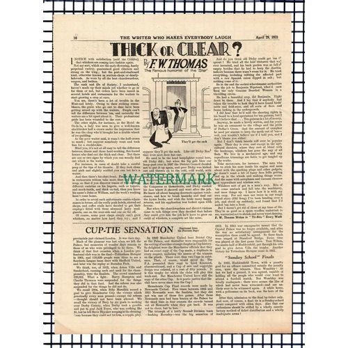 X574) F A Cup Competition Football - 1933 Article