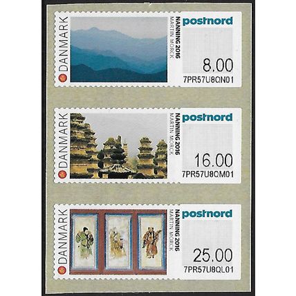 ATM Mi 99/101: 8, 16 & 25 Kr. International Stamp Exhibition 'CICE 2015.'