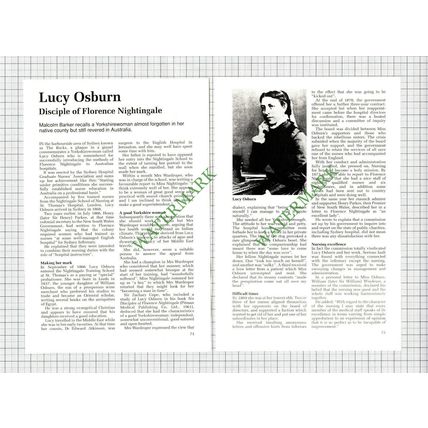 Lucy Osburn Sydney Hospital Australia Florence Nightingale - 1991 Article