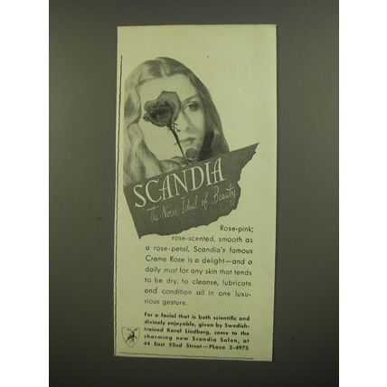 1944 Scandia Salon Ad - Scandia The Norse ideal of beauty
