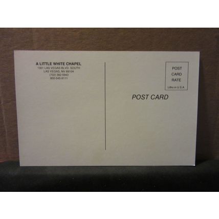 A LITTLE WHITE CHAPEL, LAS VEGAS, NEVADA USA. unused postcard