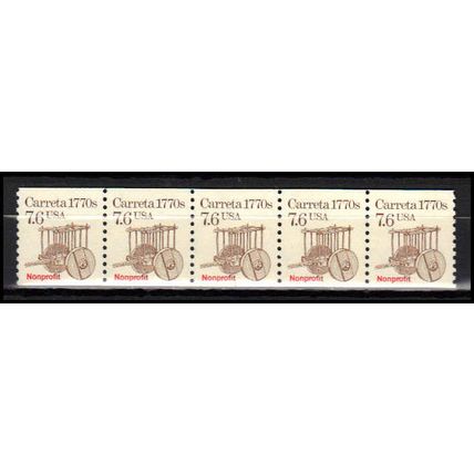 2255 7.6c Carreta Very Fine MNH Dry Gum PNC 1/5 X2940
