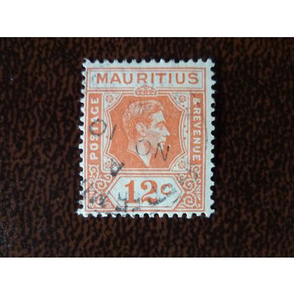 Mauritius 1938 King George VI Definitives 12c used stamp SG257