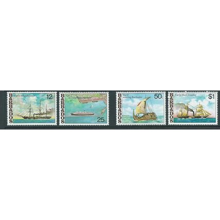 barbados stamps sg613 sg 613 ships mnh set