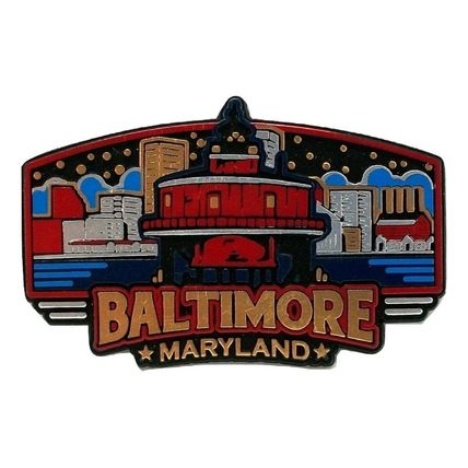Baltimore Maryland Skyline Fridge Magnet
