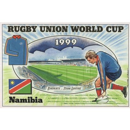 Namibia Team Rugby Union World Cup 1999 Postcard