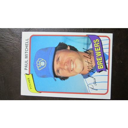 1980 Topps Paul Mitchell Milwaukee Brewers Card #131