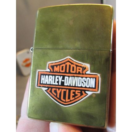 HARLEY DAVIDSON BRASS ZIPPO MOTORCYCLE LOGO LIGHTER 2001