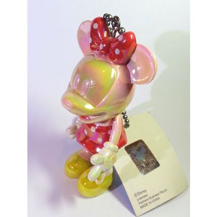 Disney Minnie Pastel Iridescent Dress (RED) Jointed Figure Charm Japan Import