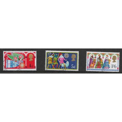 GREAT BRITAIN 1969 CHRISTMAS SG 812 / 814 SET 3 VALS FINE USED #5