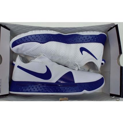 New Men 17.5 NIKE PG 4 TB Promo Paul George White Blue Shoes MSRP$130 CW4134-111