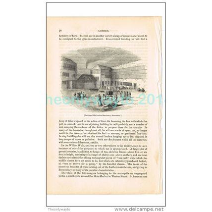 NECKINGER MILLS LEATHER, BERMONDSEY, ENGLAND, BOOK ILLUSTRATION/PRINT, 1842