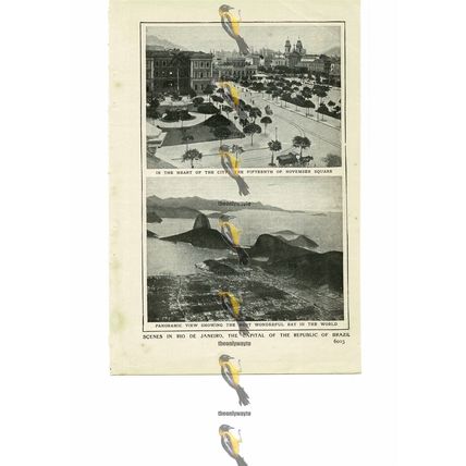 Rio De Janeiro (2 Scenes), Brazil, Book Illustration (Print), 1909