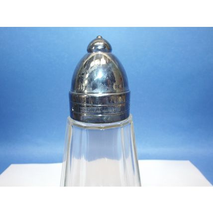 Vintage Christofle France Sugar Shaker Muffiner Silver Plate Vaseline Glow Pour