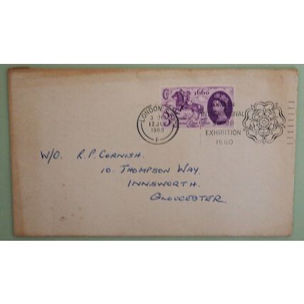 GB 1960 with Stampex special franking and tercentenary of Post Office stamp