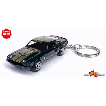 HTF KEYCHAIN GREEN 1967/68 FORD SHELBY MUSTANG GT500 CUSTOM Ltd GREAT GIFT