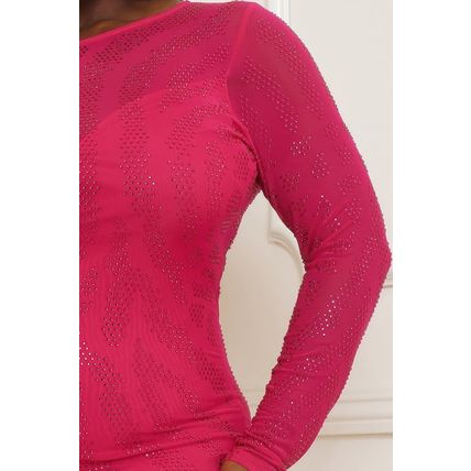 Women's Animal Print Rhinestone Mesh Plus Size Mini Dress