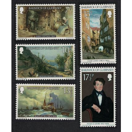 Guernsey Christmas Peter Le Lievre Paintings 5v 1980 MNH SG#221-225