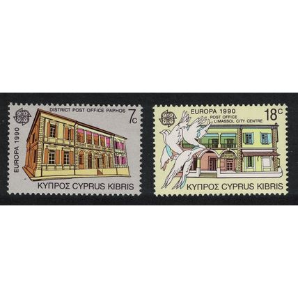 Cyprus Europa Post Office Buildings 2v 1990 MNH SG#774-775