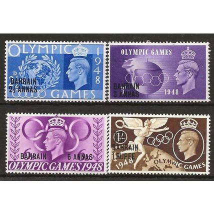 Bahrain 1948 Olympic Games Set SG63-66 Mounted Mint ..