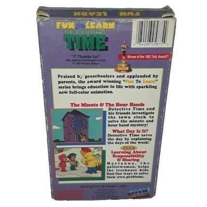 Telling Time-Animated Time Lea VHS
