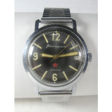 Vintage VOSTOK early Komandirskie 18j watch Wristwatch 2214 USSR Soviet 1960's