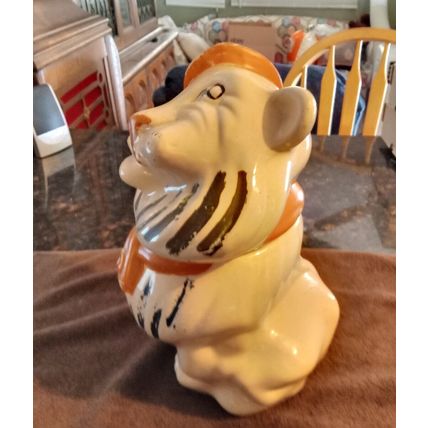 Old Vintage Original Cookie Jar Belmont Lion 11 1/2" Tall 1940's