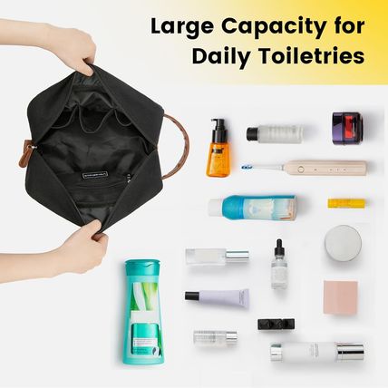 Vorspack Toiletry Bag Hanging Dopp Kit for Men Water Resistant Canvas Shaving Ba
