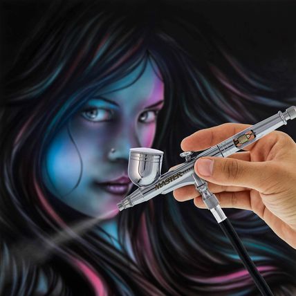 Master Performance G233 Pro Set Master Airbrush Gun with 3 Nozzle Sets (0.2, 0.3