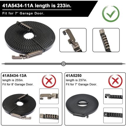Upgraded 41A5434-11A Drive Belt 233 Inches for 7FT Garage Door Opener, Compatibl