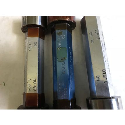 LOT PLUG GAGE GO NOGO 1.61500,1.61650,1.610,1.620,1.625,ES