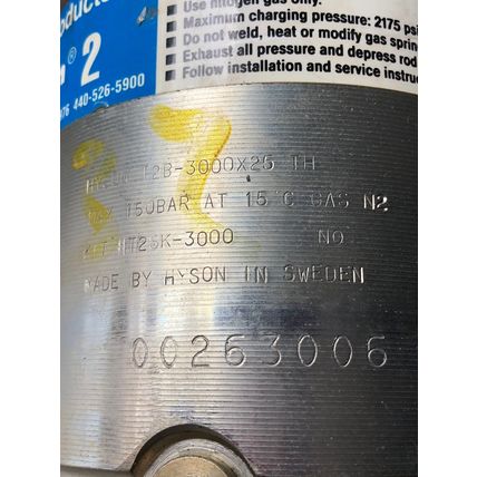 NEW HYSON T2B-3000X25 TH TANKER 2,T2SK-3000 NITROGEN GAS SPRING,CK