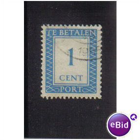 NETHERLANDS 1947 OFFICIAL 1C BLUE F/U SGD656